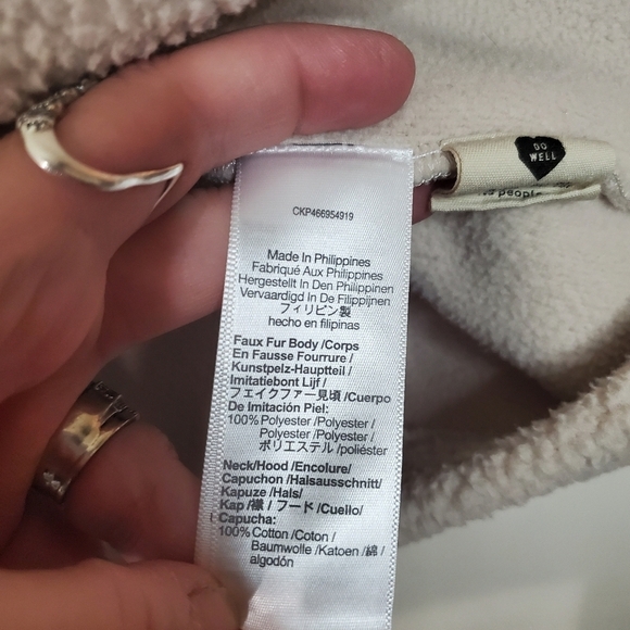 Madewell Re(sourced) Fleece Button Front Hoodie Sweatshirt Size Medium - Picture 10 of 16